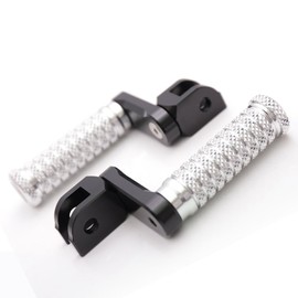 MC MOTOPARTS POLE Silver CNC 40mm Extension Riser Front Foot Pegs Compatible with X1 Lightning All Year