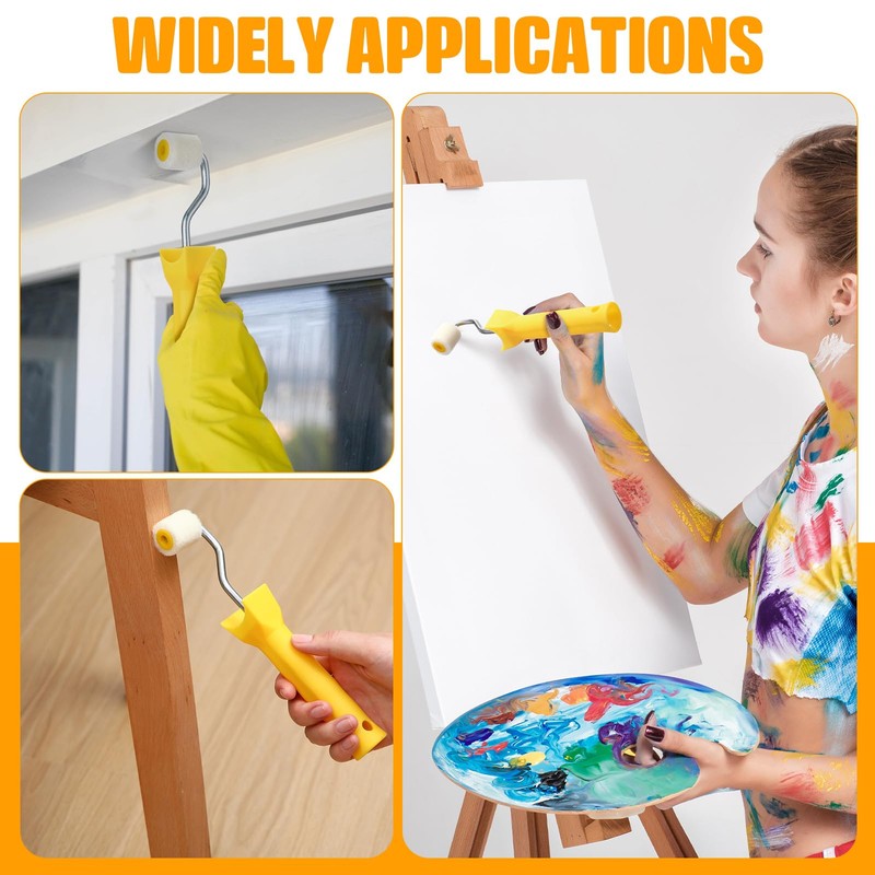 Honeydak 8 Pack Mini Paint Roller Small Paint Roller for