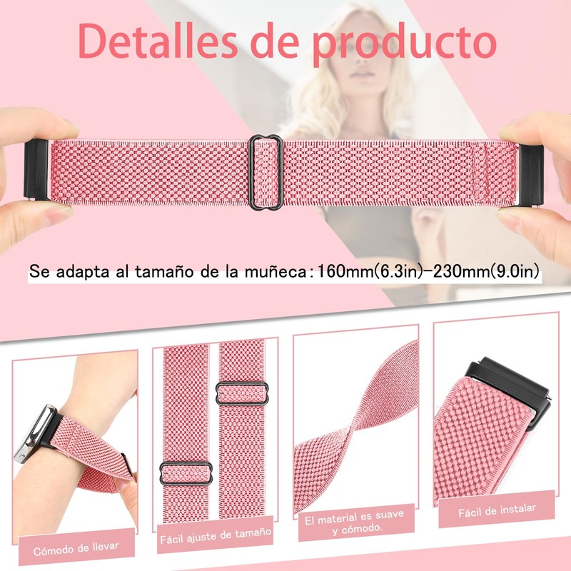 Huamanlou Correa de Nylon Compatible con Redmi Watch 3 active,