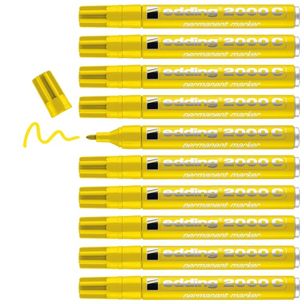 edding 2000 C permanent marker - yellow - box of