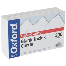 Oxford Blank Index Cards, 5" x 8", White, 300 pack (10005EE)