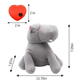 Puppy Heartbeat Toy for Dogs,Heartbeat Dog Toys for Anxiety Relief for Puppy,Heartbeat Stuffed Animal for Dogs,Heartbeat Toy for Puppies,Heartbeat Pillow Plush Dog Toys Calming Puppy Toys(Gray)