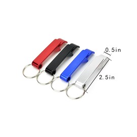 4PCS Colorful Beer Bottle Openers, Premium Metal Keychain Beverage Bottle Opener for Men, Women, Small and Practical, Easy to Carry, Open the Lids of Beer Bottle Easily