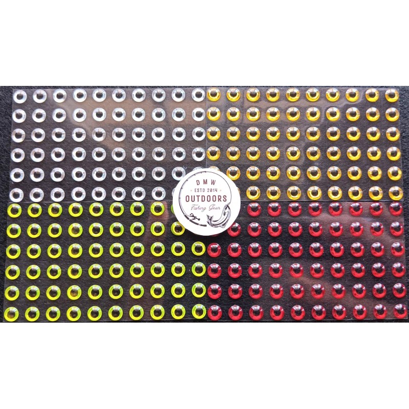 120pcs, Solid Soft BLACK 3d adhesive fish eyes  5mm, 3/16",