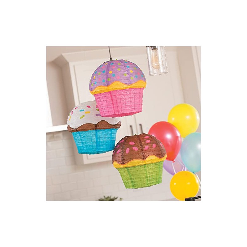 Fun Express Assorted Cupcake Paper Lanterns - 12' | 6