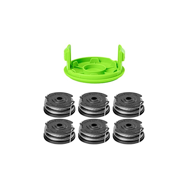 Greenworks 0.065" Dual Line Auto-Feed String Trimmer Spools (6-Pack) +
