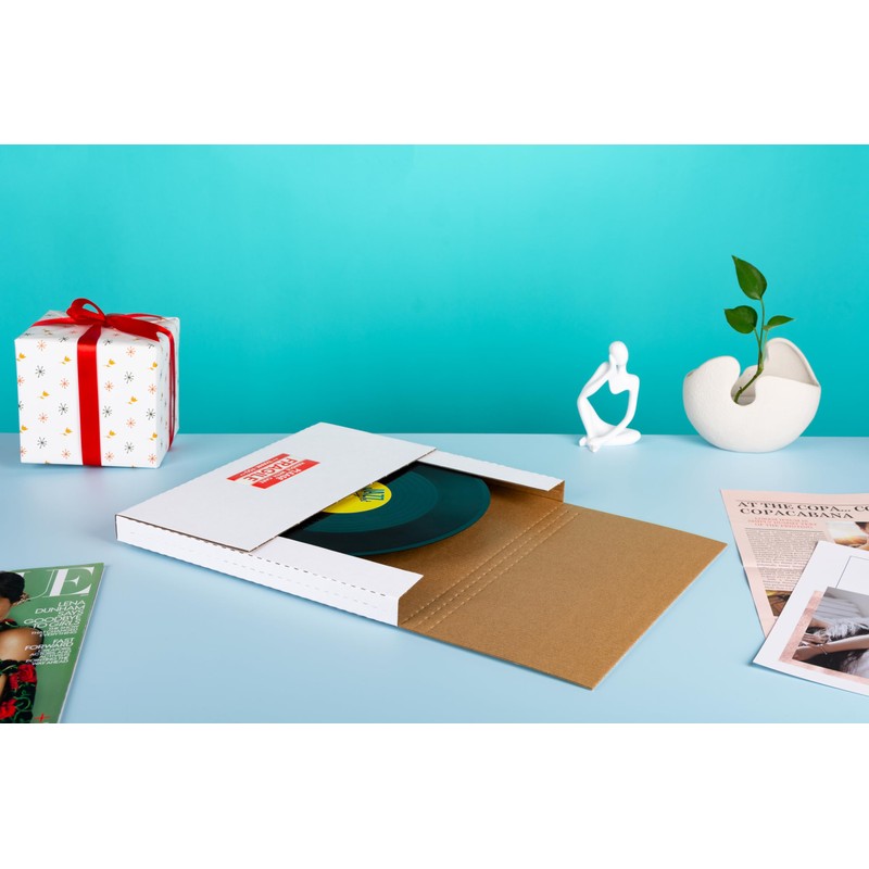 Kayritonz Vinyl Record Shipping Boxes, 12.8"L x 12.8"W x 1"D