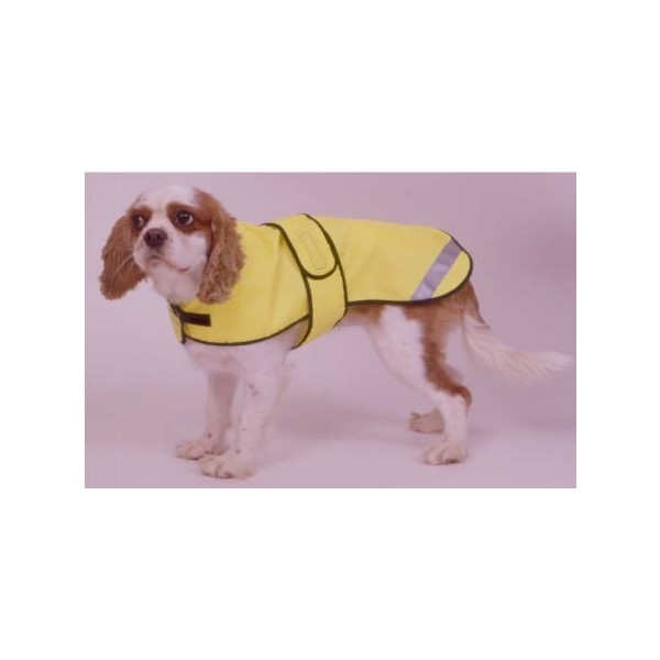 Cosipet Safety Hi Vis Waterproof Yellow Dog Coat