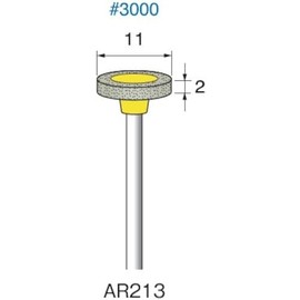 Argo File Diamond Rubber Whetstone #3000 Φ11 x 2 Φ2.34 Axis AR213