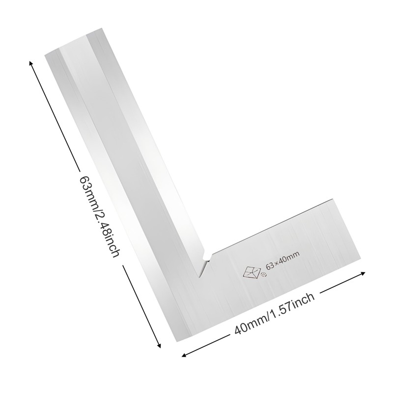 90° Precision Hair Angle, Try Square 63 x 40 mm