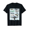 WW2 Planes Warbirds P51 Mustang Spitfire Messerschmitt T-Shirt