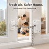 2 Pack No-Drill Child Safety Chain Lock for Windows and
