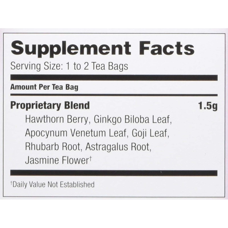 Bravo Tea Cholesterol Health Herbal Tea Caffeine Free, 20 Tea