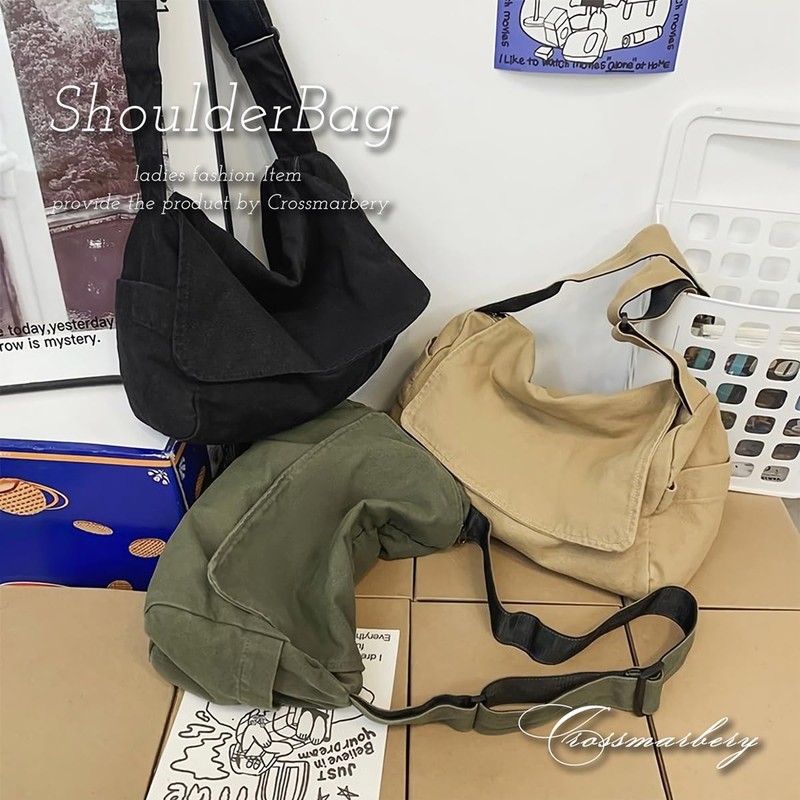 Cross Marberry CY104 Tote Bag, Canvas, Zipper Included, Large, Shoulder
