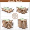 SANRUI 2 Tier Acrylic Stackable Paper Letter Tray, Vertical A4