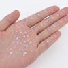 150Pcs Irregular Clear Aurora Rhinestones, Mix 3D Glass Crystal Nail