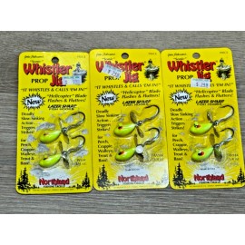 Northland 3x Vintage Northland Whistler Jig Prop Chartreuse Lure Sonic Blade - 1/4 oz WH4