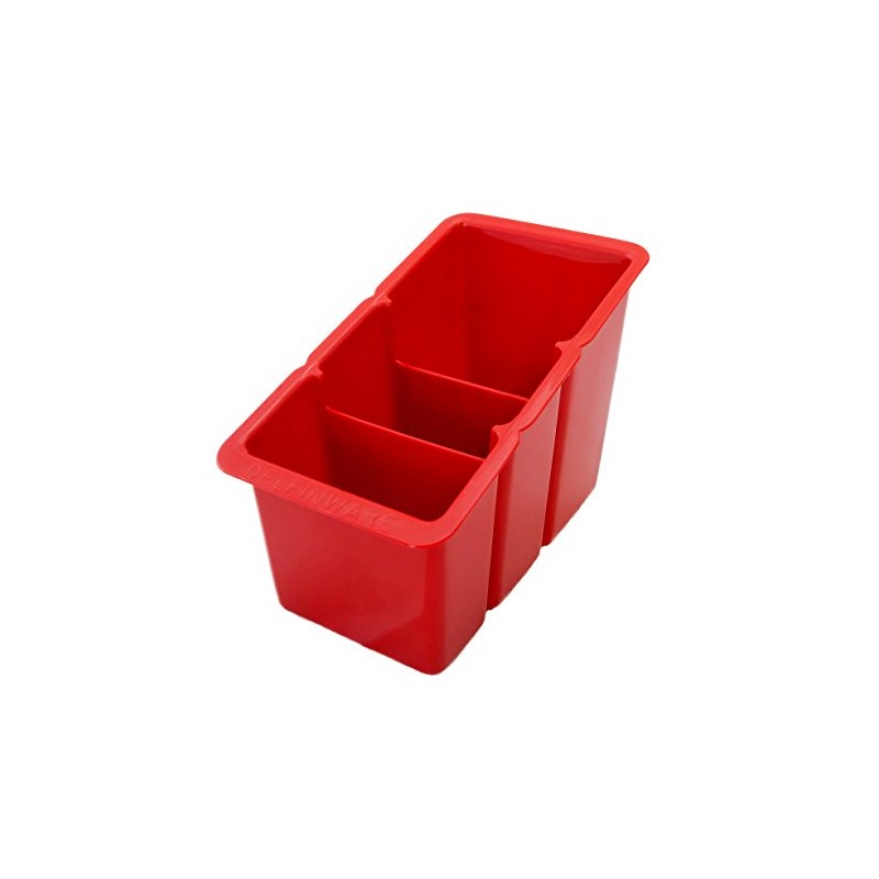Delfinware 2500 RD Plastic Cutlery Box, Red, 19 x 10.5