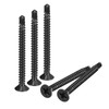 uxcell #6 x 1-1/2" Sheet Metal Screws, 100pcs Black Oxide