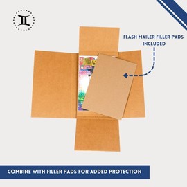 Gemini Comic Book Mailers with Filler Pads | Pack of 50 mailers + 50 filler pads | Ultimate Protection for Shipping Comics | Stay Flat, Crush Proof, and Do Not Bend | Original Gemini Mailers