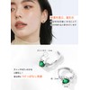 Silvora 925 Silver Hoop Earrings, Women's Ring Earrings, Heart, Birthstone,