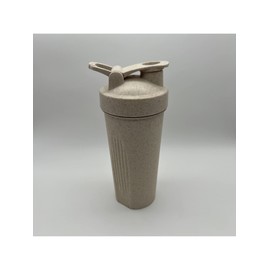Travel Portable Wheat Straw Personal Fitness Protein Shaker Bottle