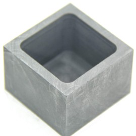 グラファイトインゴット モールド 溶けるキャスティングモールド シルバーインゴット ゴールド シルバー アルミニウム 銅 真鍮 亜鉛 配管 合金金属 (50x50x35mm-800g ゴールド 400g シルバー