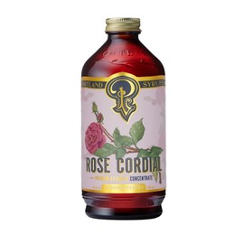 Portland Syrups Rose Cordial Syrup - Craft Exquisite Floral beverages for Cocktails, Mocktails, Soda, and More - 12 oz with 24 Servings (Pack of 1)