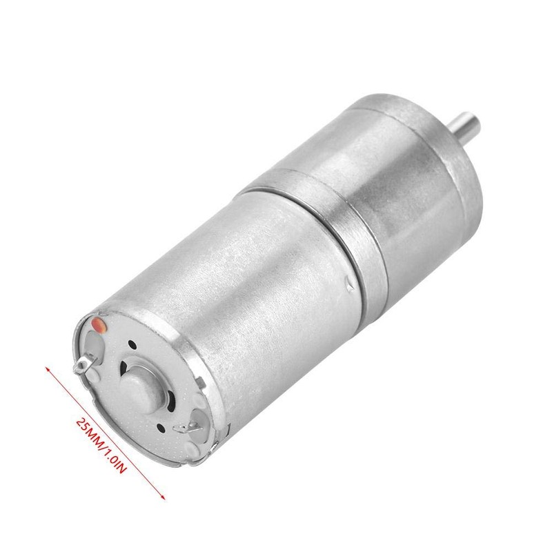 Hopcd Gear Motor, 1pc 25mm DC 12V 25GA-370 Low Speed