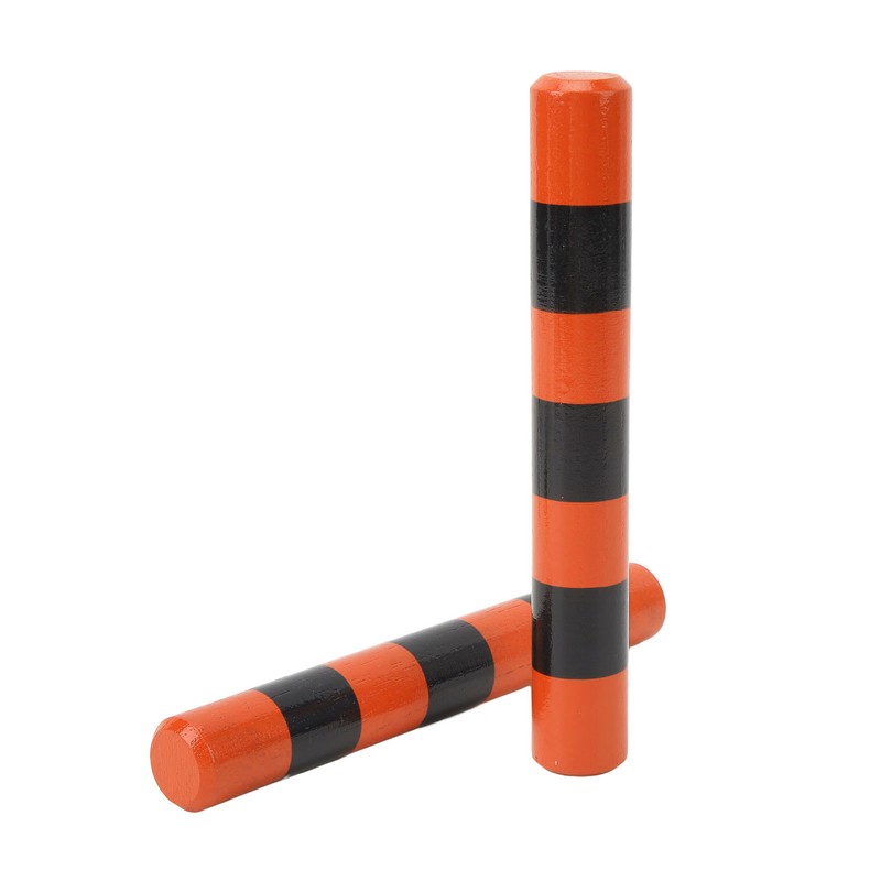 1 Pair Rhythm Sticks Wooden Case Iron Beads Sand Stick