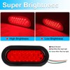 LIGBT 6 Inch Red Led Oval Trailer Tail Light 6’’