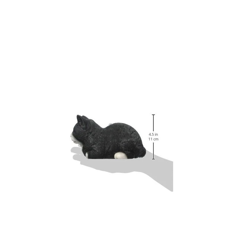 Hi-line Gift Ltd Sleeping Cat Statue, Black/white