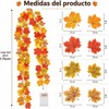 Guirnalda de Otoño con Luces Cálidas, 1.75 m, Hojas de
