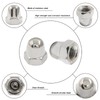 Hitefu - 50 tuercas de bellota M6-1,0 mm, tuercas de