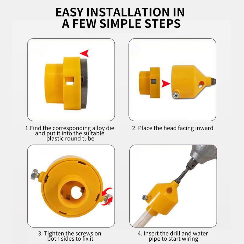 Electric Drill Compatible Pvc Pipe Threader Kit set 1/2" 3/4"