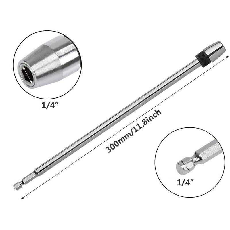 Bestgle 12-Inch Long Magnetic Screwdriver Bit Holder 1/4 Inch Hex