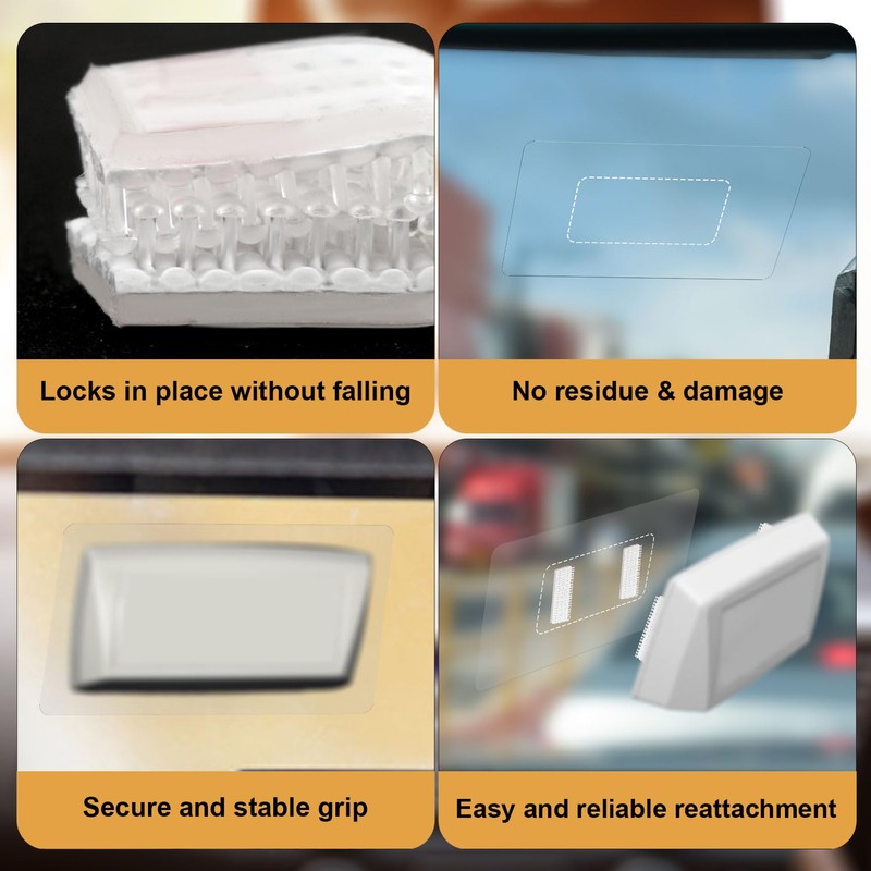 Gosknor EZ Pass/IPass/IZoom/SunPass Toll Tape, Including 16pcs Dual-Lock Adhesive Strips