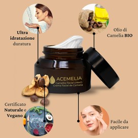 Feuchtigkeitsspendende Anti-Falten und Anti-Flecken Gesichtscreme mit Kamelienöl - Tiefenwirksame Feuchtigkeit und Anti-Aging-Effekt - Natur- und Veganzertifiziert - 50ml