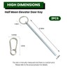 Zookpr Half Moon Elevator Door Keys for Westinghouse Schindler Elevator