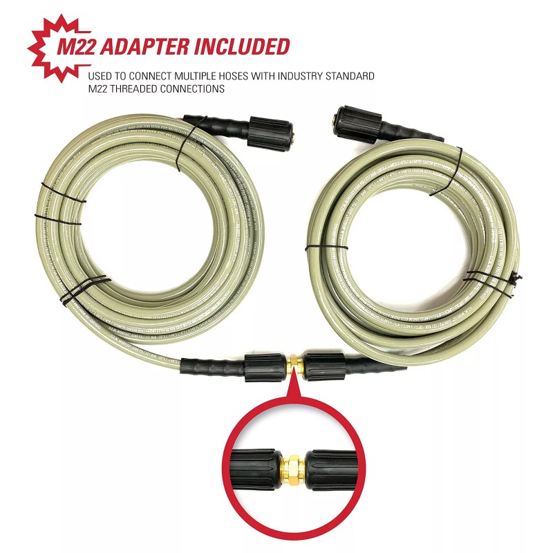 Simpson Cleaning 40224 Morflex Series 3300 PSI Pressure Washer Hose,