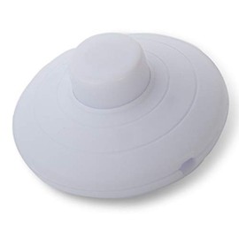 edi-tronic Foot Switch Round White 2A 250V Floor Lamp Switch Pedal Switch Foot Switch