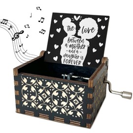 The Love between a Mother and a Daughter is Forever Wooden Music Box Grown Daughter Gifts Vintage Hand Crank Music Boxes U R My Sunshine Music Boxes for Women Gifts for Daughter from Mom - DH427