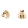 50 Set Brass Rivets Kit DIY 8mm Slot Screw Decorative