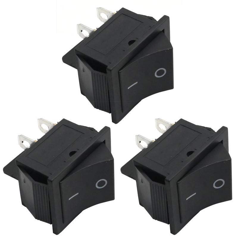 EATAKWARD 3Pcs Universal 120V T125 KCD2 KCD4 Rocker Switch, Black
