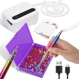 Bindokun Electric Diamond Painting Pen, E Painter Diamond Painting Pen with Integrated Vacuum Pump, Diamond Painting Accessory Pen for Setting AB Stones (up to Approx. Diameter 0.5 cm) without Wax