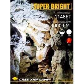 Durapower Boat Spotlight Flashlight, 3000LM IP67 Waterproof Super Bright Rechargeable Spotlight, Long Lasting Flashlight,1148ft Range Portable Handheld Spot Light Outdoor for Marine Boat Hunting