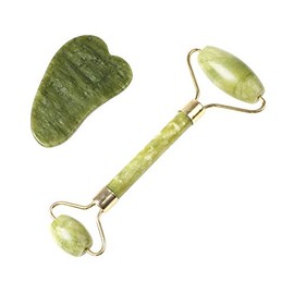 Guasha Facial con Rodillo de Jade  Natural Jade Roller  Gua Sha Set, 10 pcs                                                                           