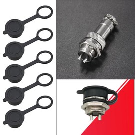 Create idea 10PCS GX12 Aviation Connector Plug Cover Compatible with Aviation Connector Sockets Rubber Cap Circular Connector Protective Sleeve Black