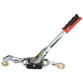 LCyindu 4 Ton/8800lbs Come Along Winch, Dual Gear Power Puller, Heavy Duty Hand Puller with 2 Hooks Steel Cable & Anti Skid Handle,Automotive Hoist Winch Puller for Moving Boats,Construction,Transport