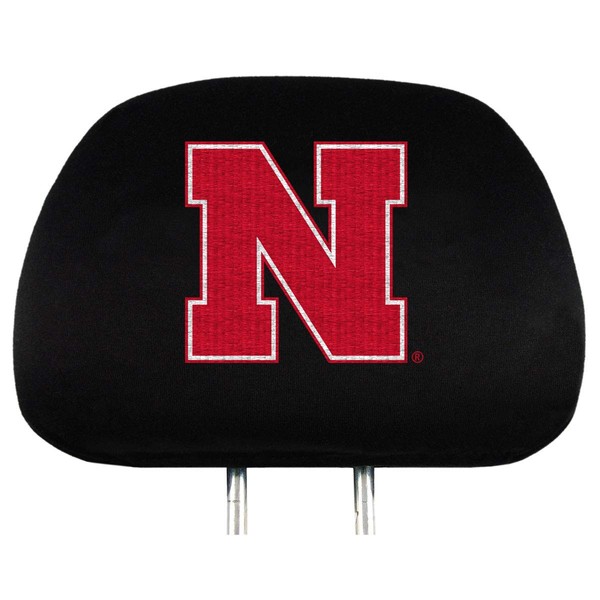 University of Nebraska Head Rest Cover Set